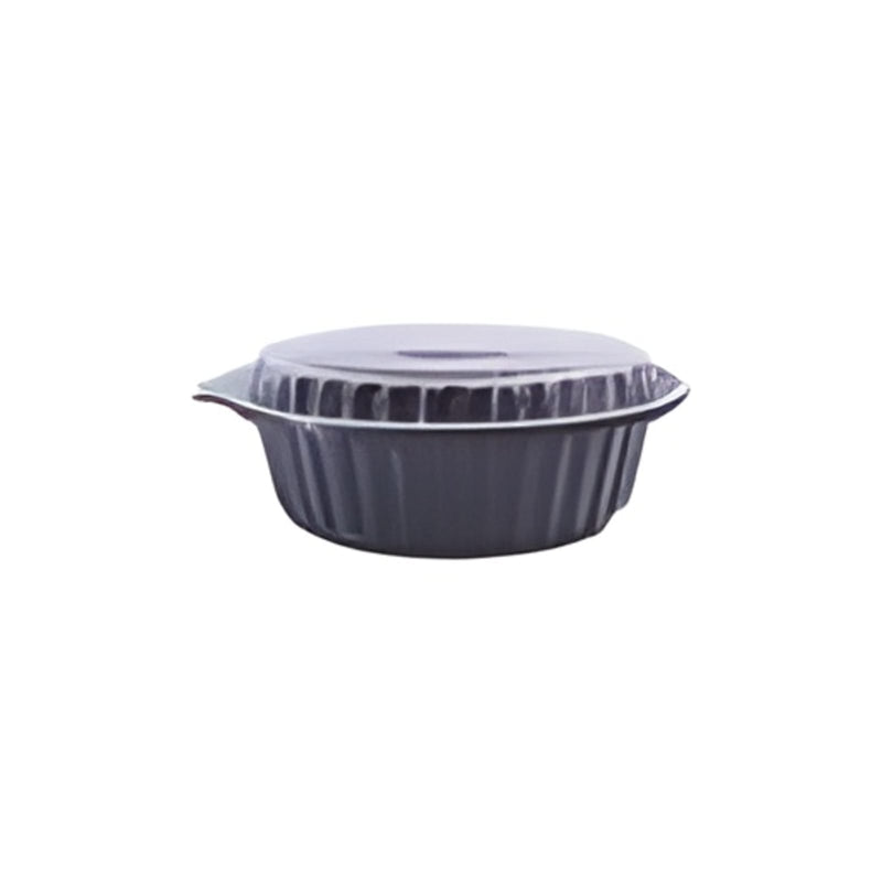 24oz Round Microwavable Container Black