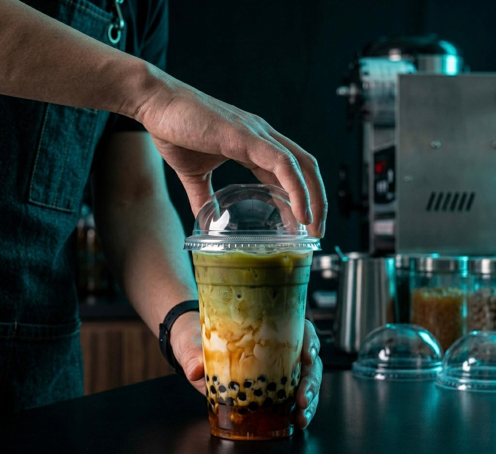 PET Cup Lids — Flat & Dome — Food Service Grade
