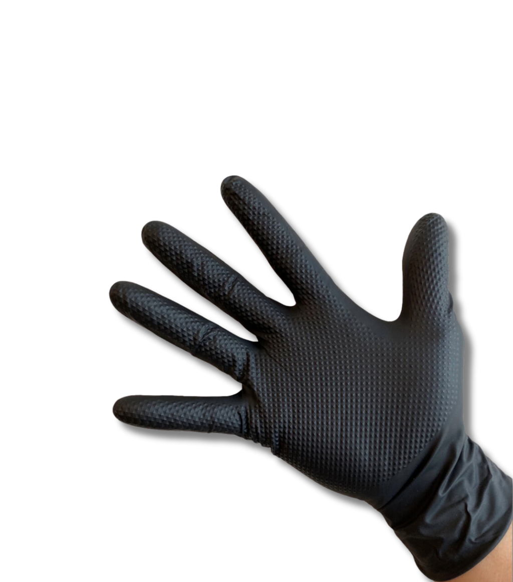 8 Mil Black Diamond-Grip Nitrile Gloves