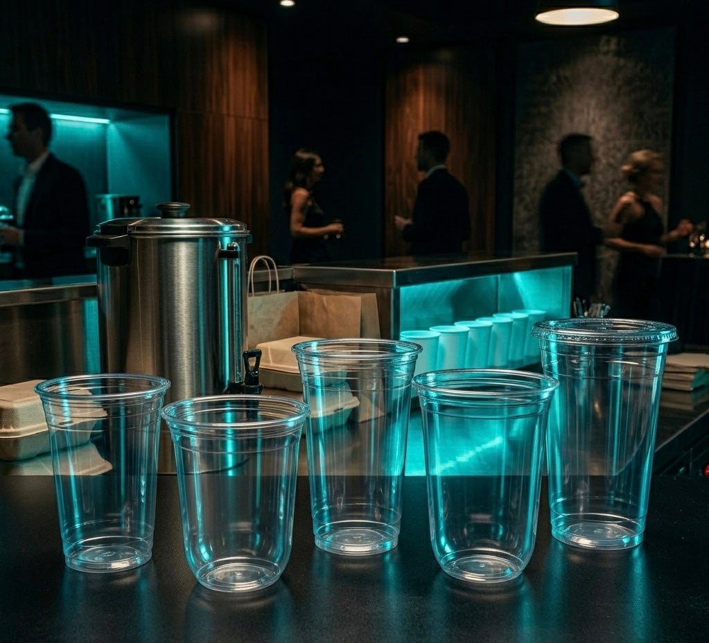 PET Clear Cold Drink Cups — Food Service Grade