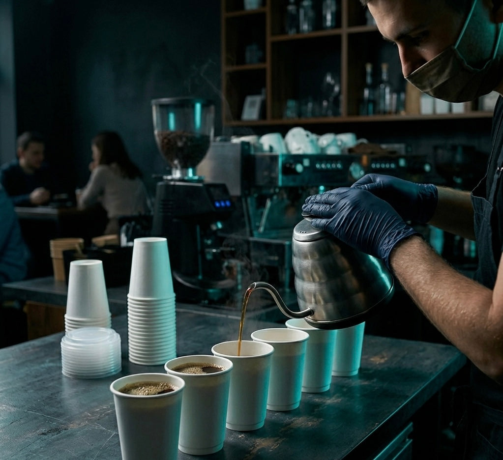 Double Wall Paper Cups — White — Food Service Grade