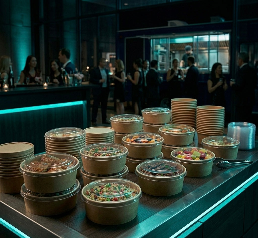 Paper Bowl Lids — Clear Plastic — Food Service Grade