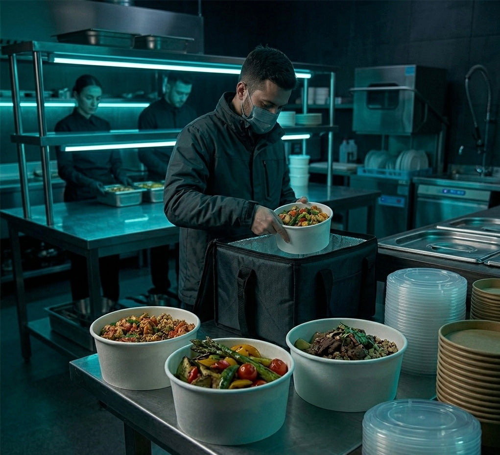 White Paper Bowls — Food Service Grade