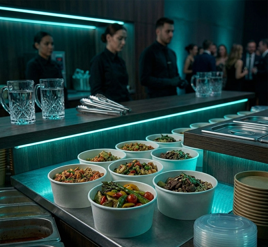 White Paper Bowls — Food Service Grade