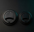Paper Cup Lids — Black — Food Service Grade