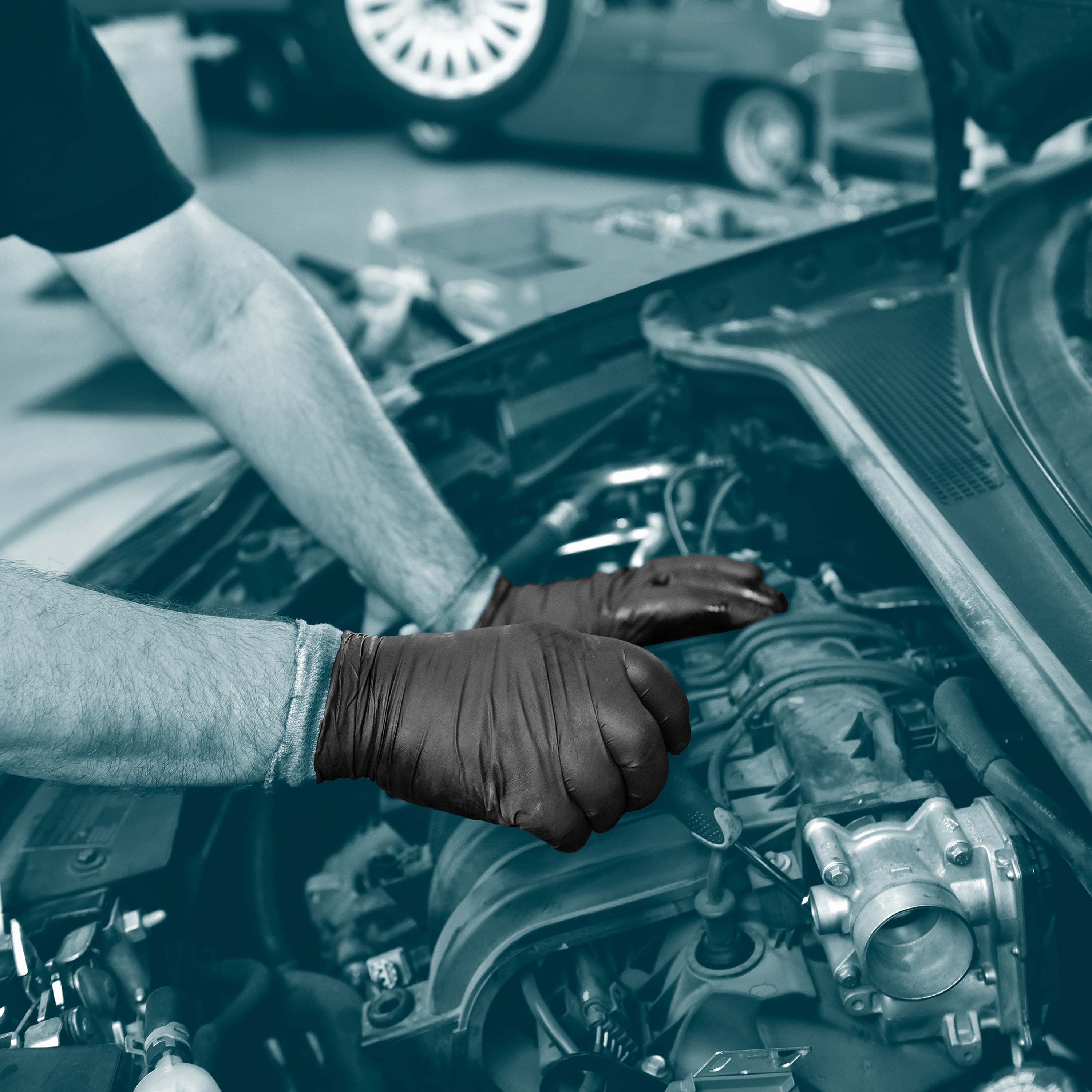 Carbonite HD 6.6 Mil Black Nitrile Gloves — Heavy Duty Powder-Free