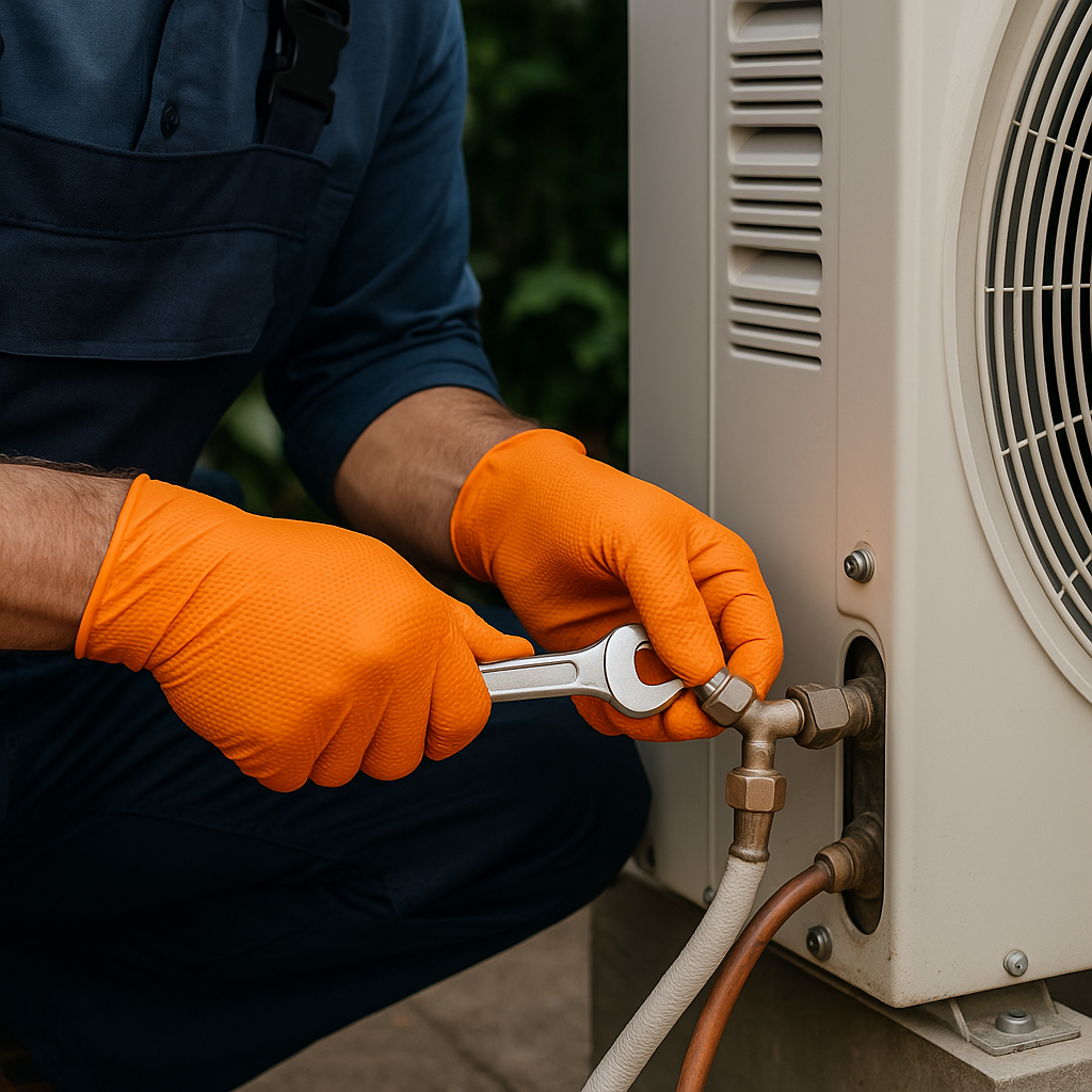 8 Mil Orange Diamond-Grip Nitrile Gloves