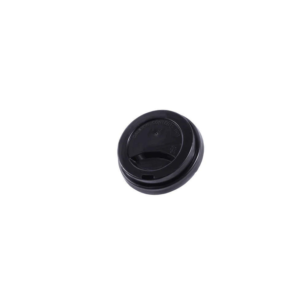 Black Travel Lids for 8 oz. Paper Hot Cups (1000/Case)
