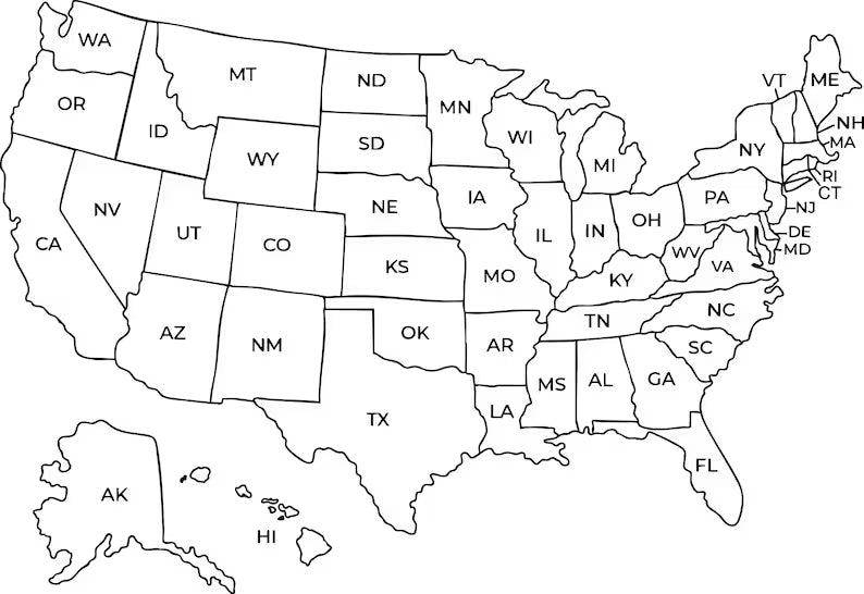 United States coverage map