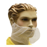 Nylon disposable beard cover on a mannequin