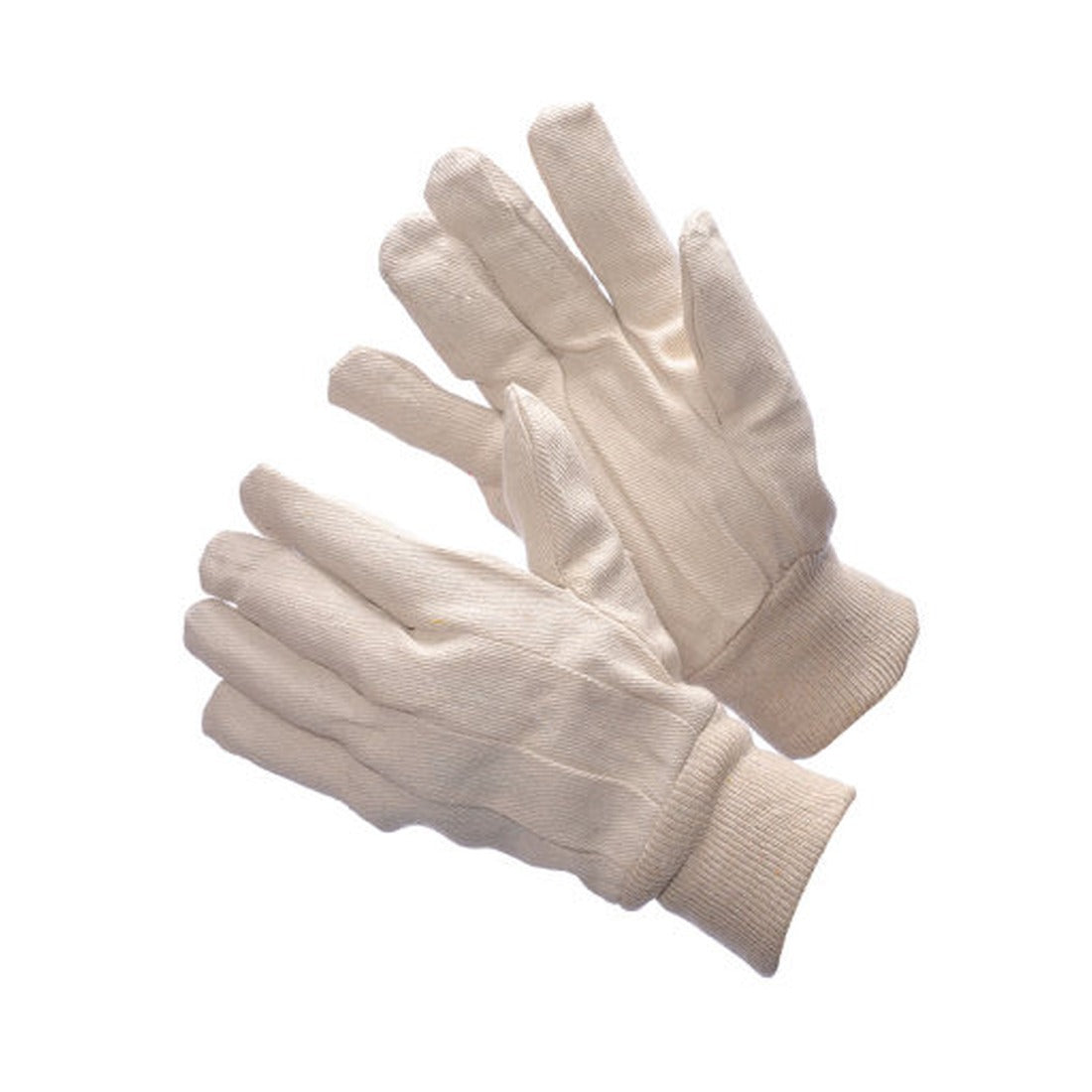 Cotton canvas work gloves with knit wrist