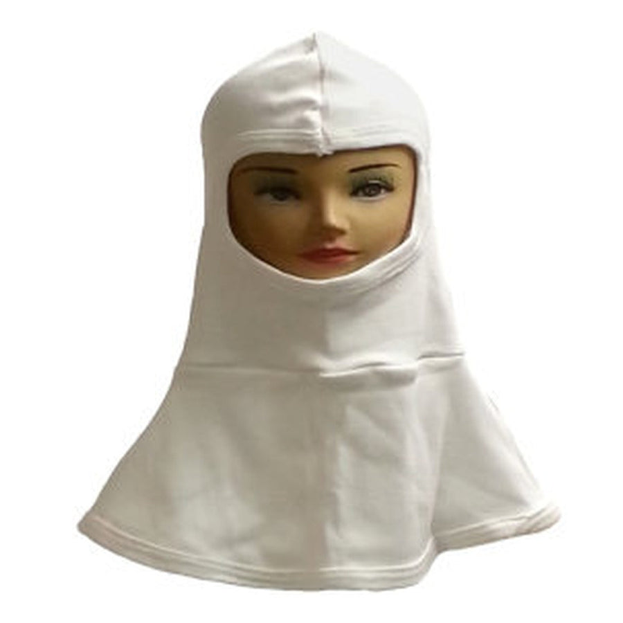 White cotton hood sock