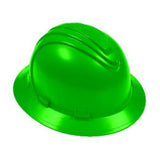 Hi viz green full brim hard hat