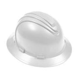 White full brim hard hat