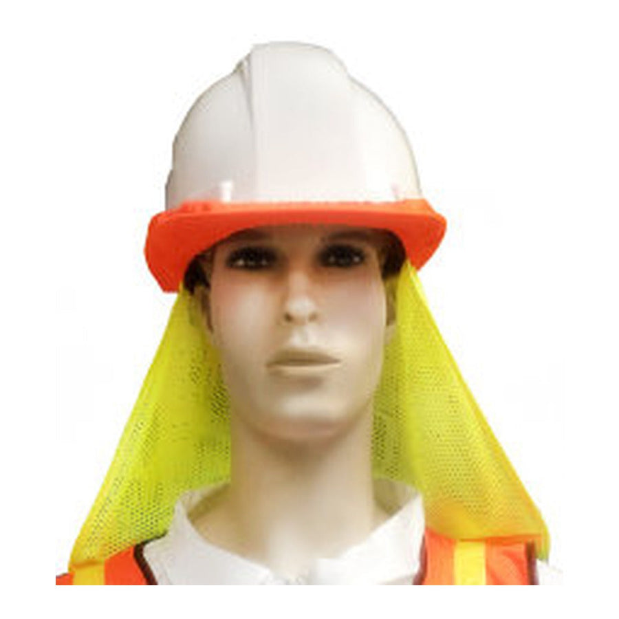 Lime neck shade on a hard hat