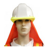 Orange neck shade on a hard hat