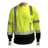 Lime Class 3 hi viz long sleeve shirt with black bottom
