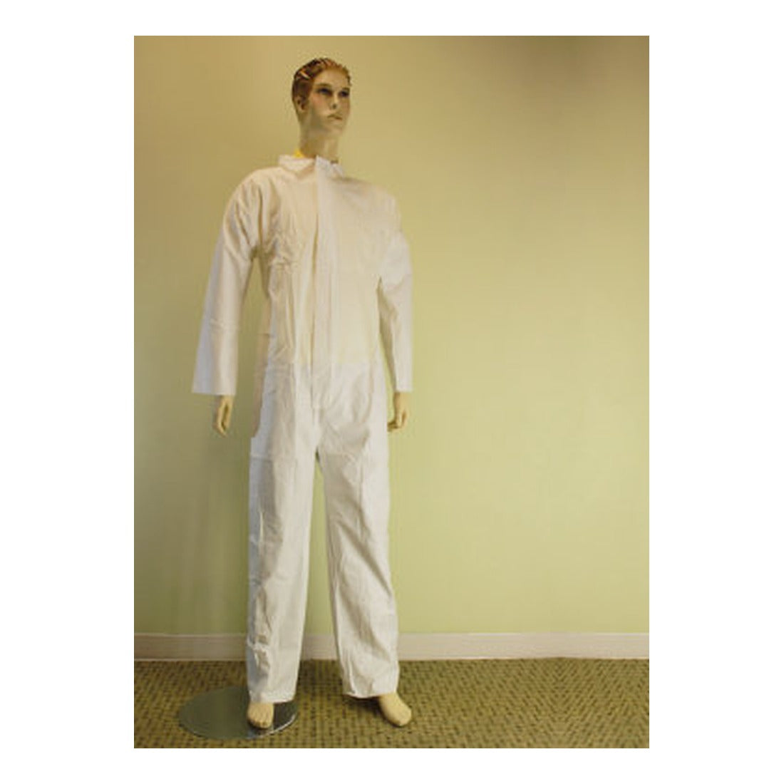 White microporous disposable coverall