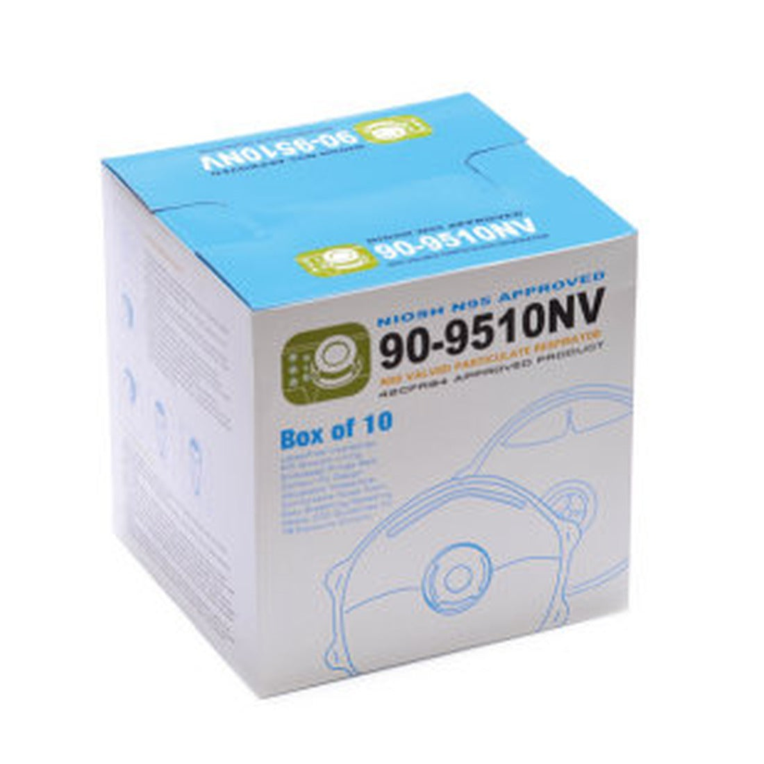 N95 valved respirator box of 10