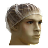 White nylon honeycomb hairnet on a mannequin head
