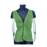 Lime hi viz mesh safety vest with velcro front