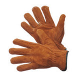 Split leather driver gloves in bourbon brown