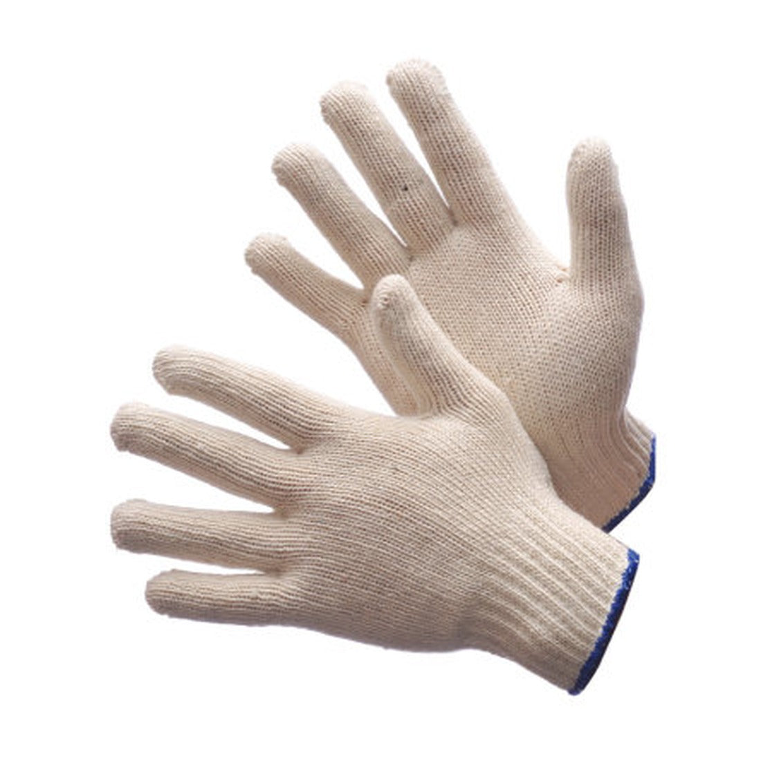 Natural white string knit work gloves